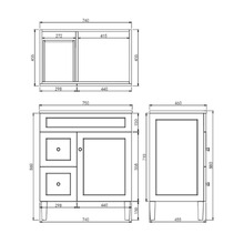 Seraphina 750mm Freestanding Single Vanity with Quartz Countertop